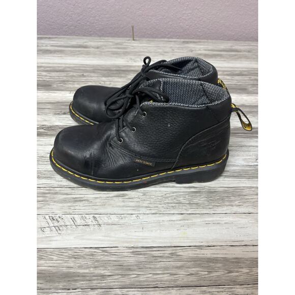Dr. Martens Men’s 7 Black Leather Steel Toe Work Boots Industrial Safety main image 12